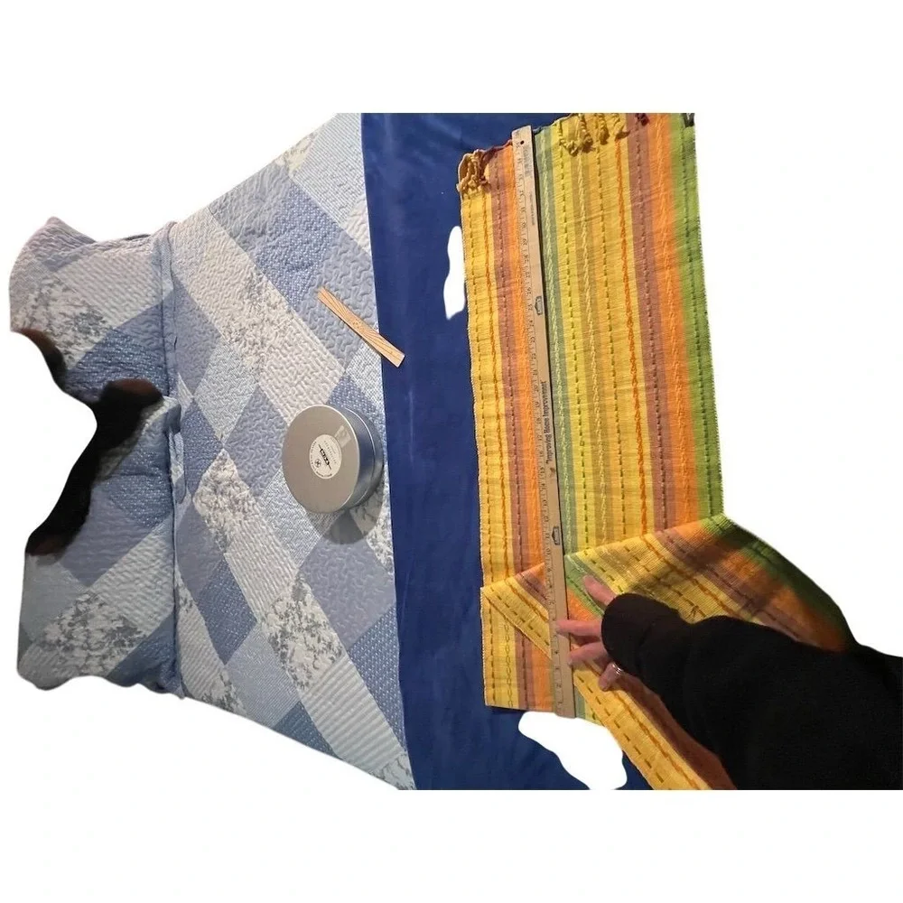 The Stripes Co. Multicolor Handwoven Cotton Table Runner 3x5 ft Striped‎
